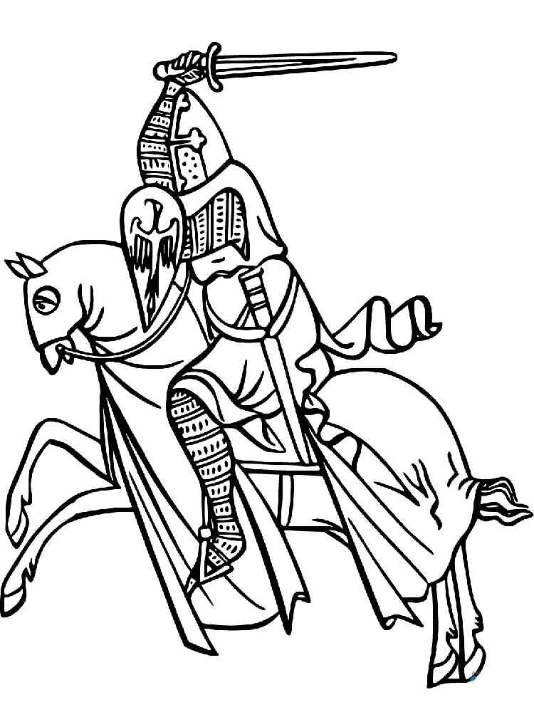 Castles and Knights coloring pages. Free Printable Castles and Knights ...