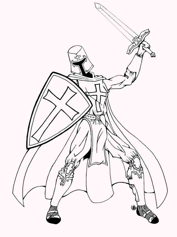 Castles and Knights coloring pages. Free Printable Castles and Knights