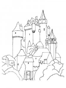 Castle and Knight coloring page 11 - Free printable