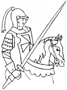 Castle and Knight coloring page 17 - Free printable