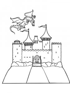 Castle and Knight coloring page 18 - Free printable