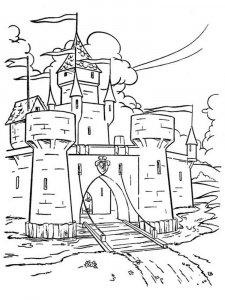 Castle and Knight coloring page 31 - Free printable
