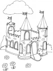 Castle and Knight coloring page 33 - Free printable