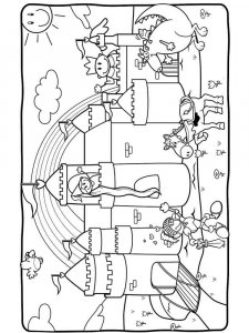 Castle and Knight coloring page 8 - Free printable