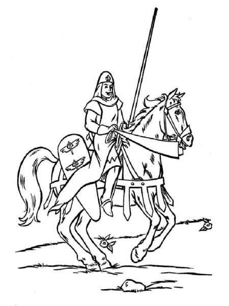 Castles and Knights coloring pages