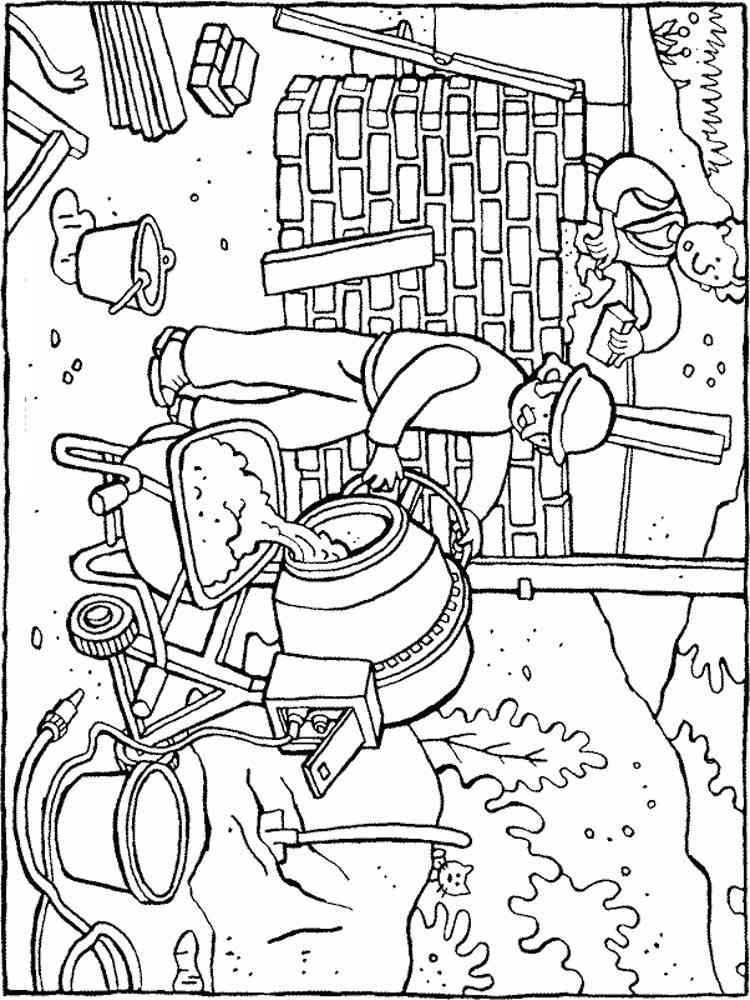 Construction Site Coloring Pages