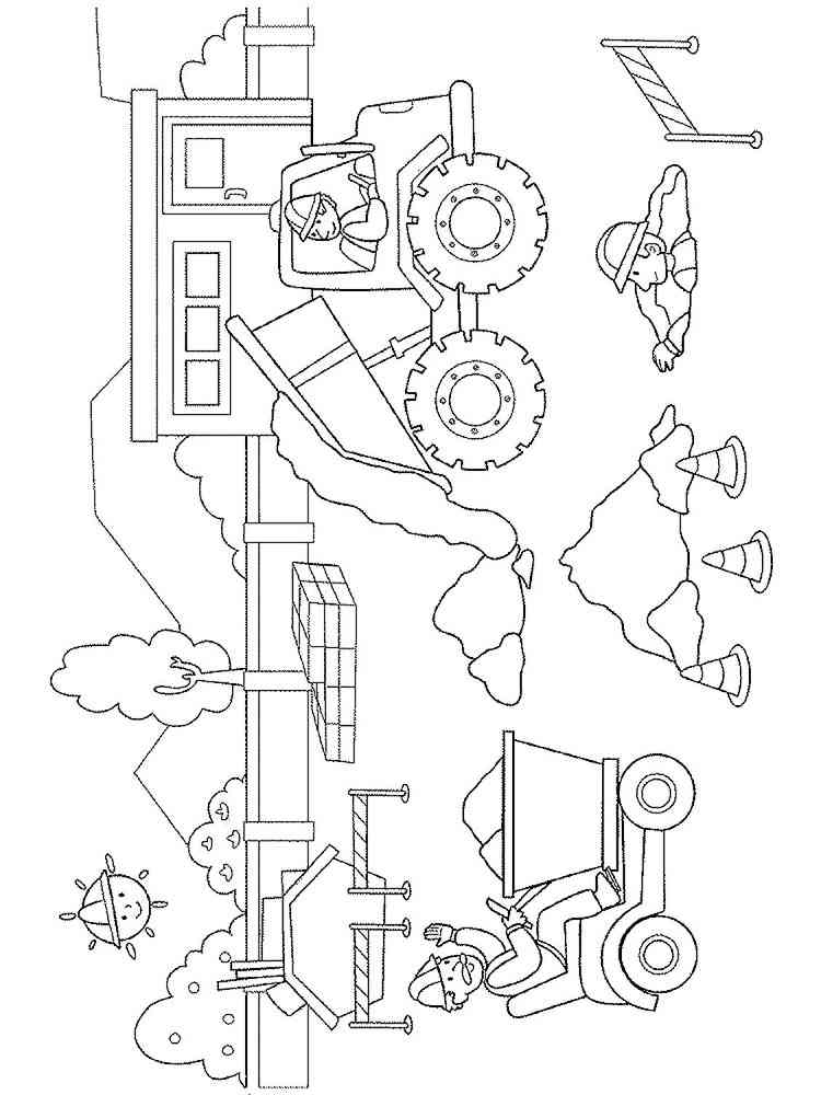 Construction Site Coloring Pages Free Printable Construction Site 