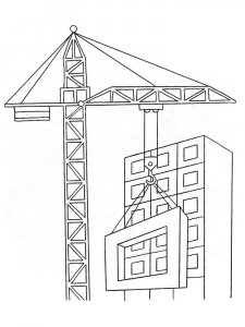 Construction site coloring page 1 - Free printable