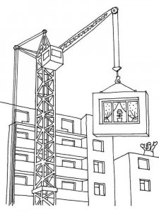 Construction site coloring page 13 - Free printable