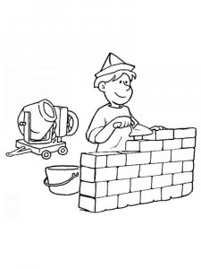 Construction site coloring page 16 - Free printable
