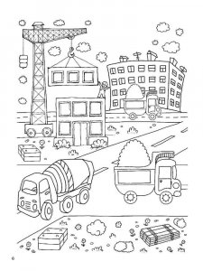 Construction site coloring page 17 - Free printable
