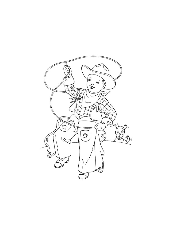 Cowboy Coloring Pages Printable