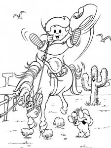 Cowboy coloring page 1 - Free printable