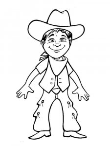 Cowboy coloring page 12 - Free printable