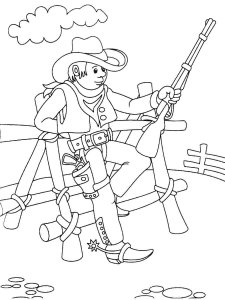 Cowboy coloring page 17 - Free printable