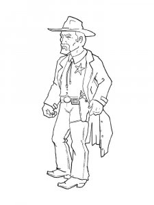 Cowboy coloring page 20 - Free printable