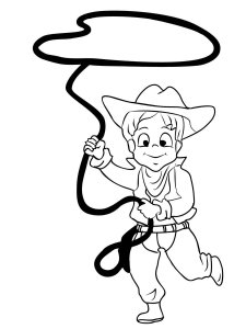 Cowboy coloring page 27 - Free printable