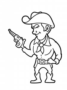 Cowboy coloring page 28 - Free printable