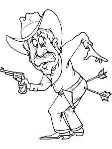 Cowboy coloring page 29 - Free printable