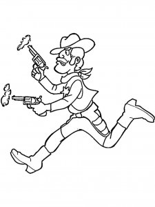Cowboy coloring page 31 - Free printable