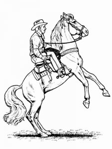 Cowboy coloring page 55 - Free printable
