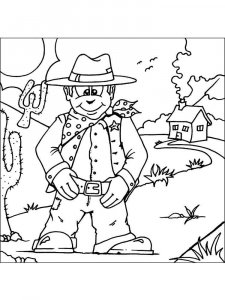 Cowboy coloring page 57 - Free printable
