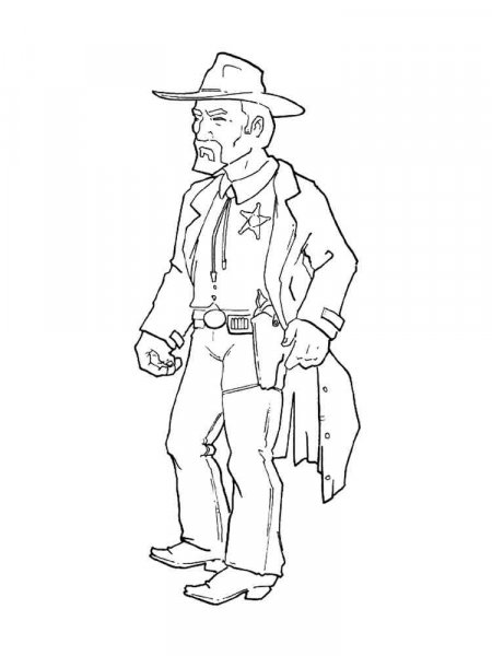 Cowboy coloring pages