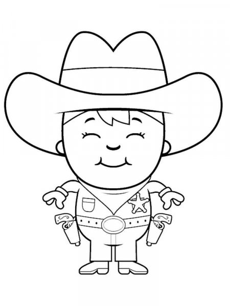 Cowboy coloring pages