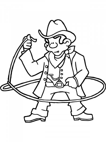 Cowboy coloring pages