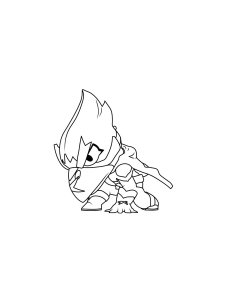 Legendary brawler Crow from Brawl Stars coloring page
