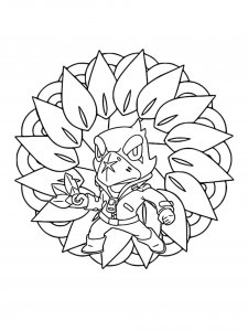 Crow mandala coloring page