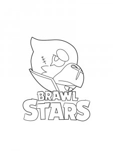Crow head Brawl Stars coloring page