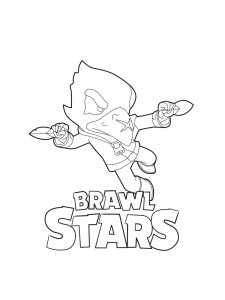 Crow with daggers coloring page