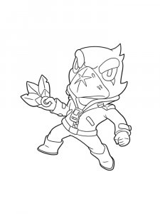 Legendary fighter Crow coloring page
