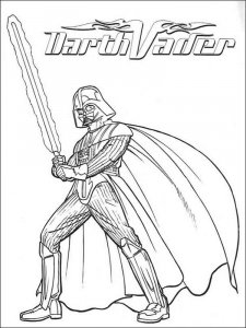 Darth Vader coloring page 4 - Free printable