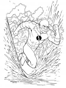 DC Comics Flash coloring page 17 - Free printable