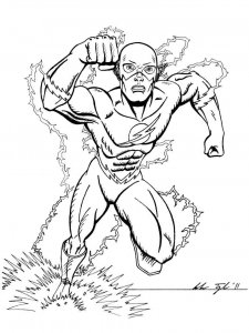 DC Comics Flash coloring page 6 - Free printable