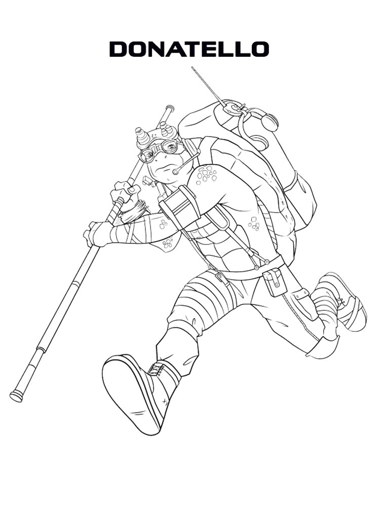 Ninja Turtles Donatello Coloring Pages