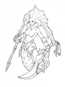 Naga Siren coloring page