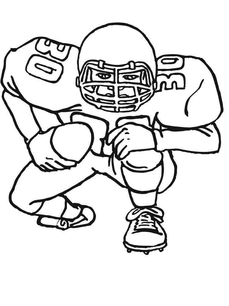 Football Player coloring pages. Free Printable Football Player coloring ...