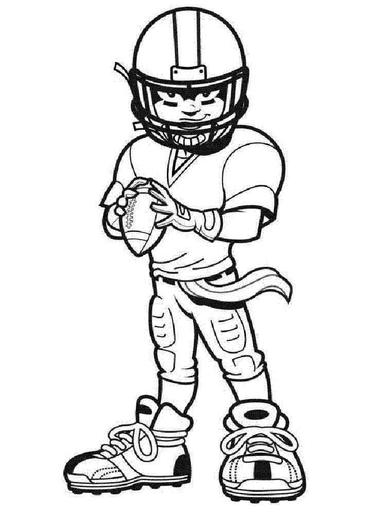 Football Player Coloring Pages Free Printable Football Player Coloring 