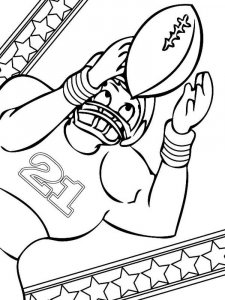 Football Player coloring page 4 - Free printable