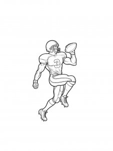 American football player coloring page