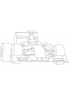 Formula 1 for boys coloring page