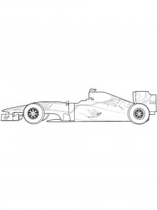 Virgin Racing F1 car coloring page