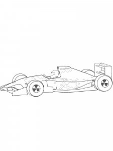 Formula 1 races coloring page