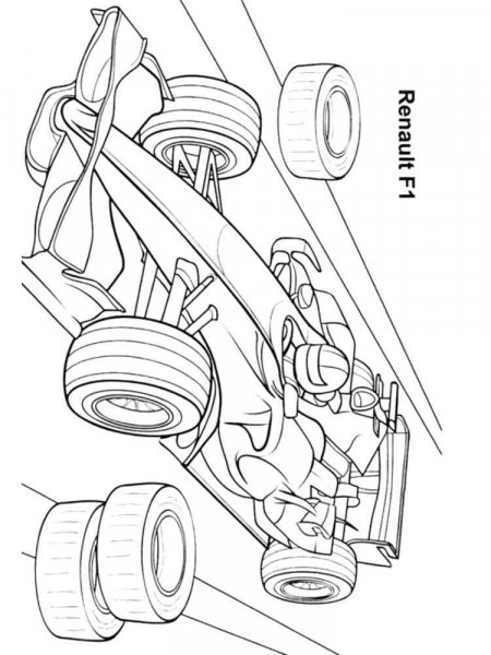 Formula 1 coloring pages