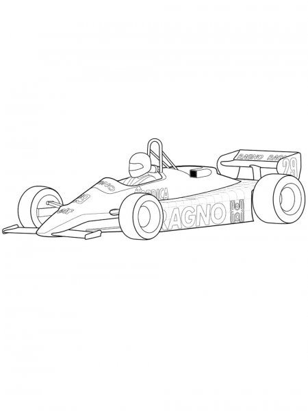 Formula 1 coloring pages