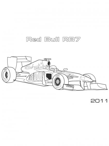 Formula 1 coloring pages