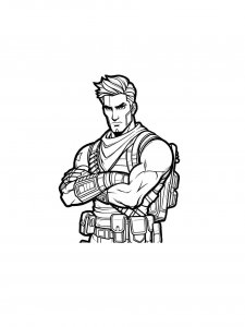 Fortnite warrior coloring page